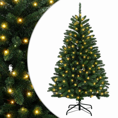 vidaXL Artificial Hinged Christmas Tree 150 cm 150 LEDs Warm White 2