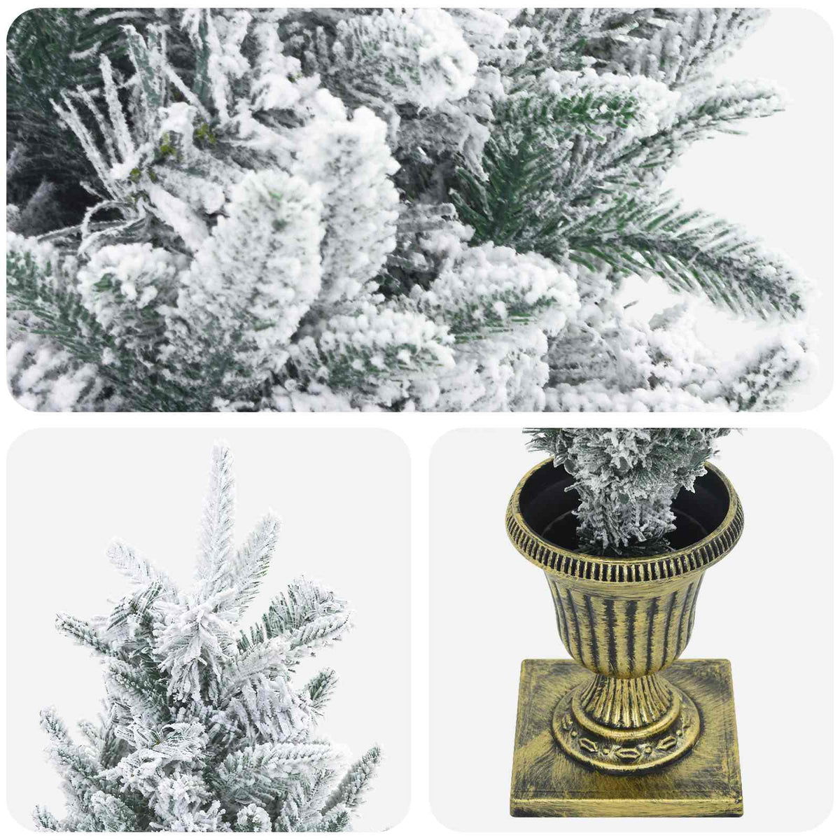 Mini Christmas Tree 120 cm PVC in Green and White