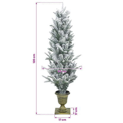 Mini Christmas Tree 120 cm PVC in Green and White
