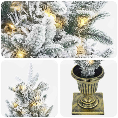Mini Christmas Tree 120 cm 100 LEDs Warm White PVC