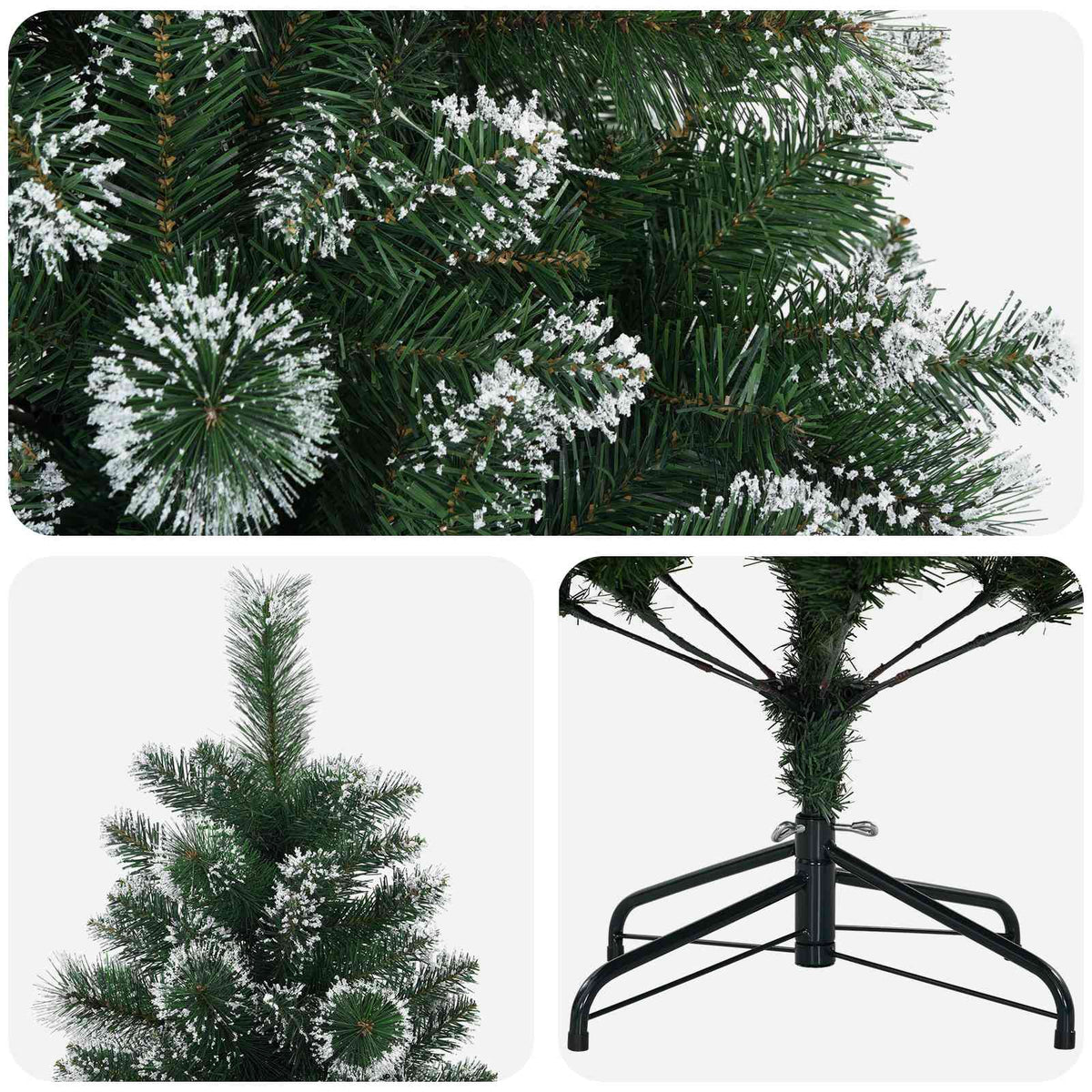 vidaXL Artificial Christmas Tree 120 cm PVC and Metal Green 4