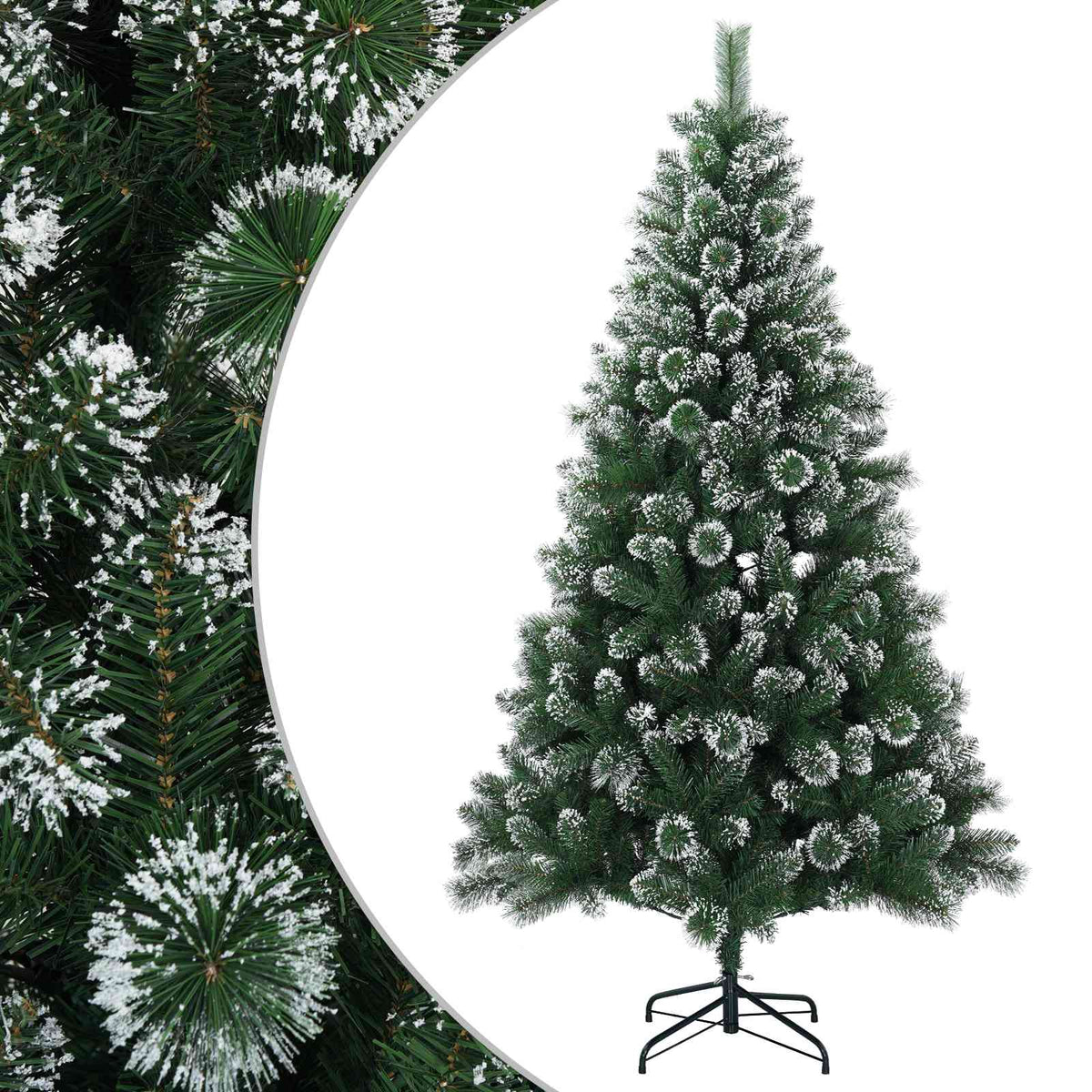 vidaXL Artificial Christmas Tree 120 cm PVC and Metal Green 2