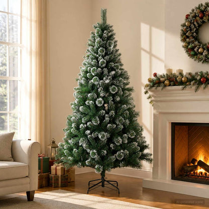 Artificial Christmas Tree PVC and Metal Green 240 cm