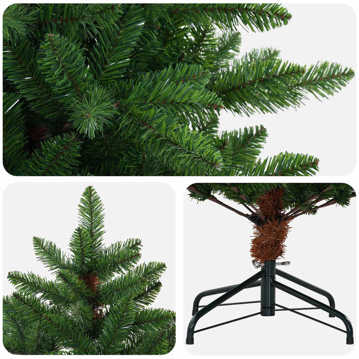 Artificial Christmas Tree PVC and Metal Green 150 cm