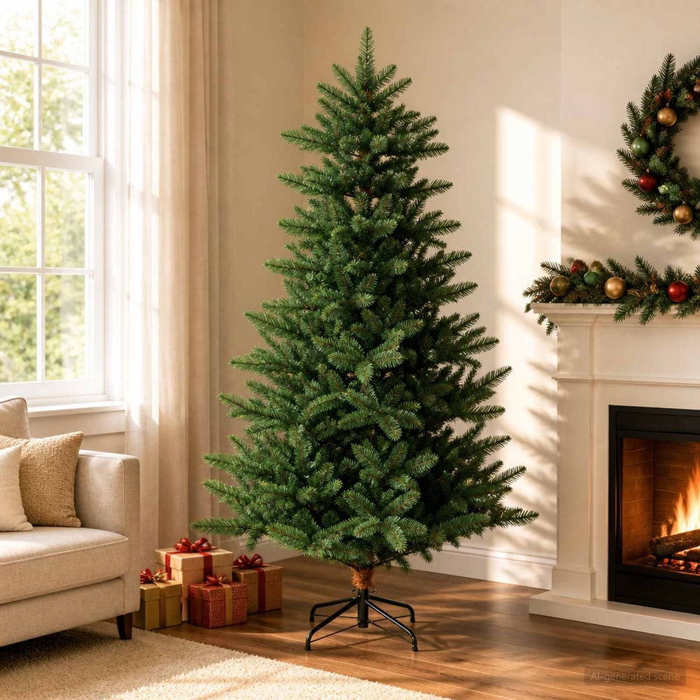 Artificial Christmas Tree PVC and Metal Green 240 cm