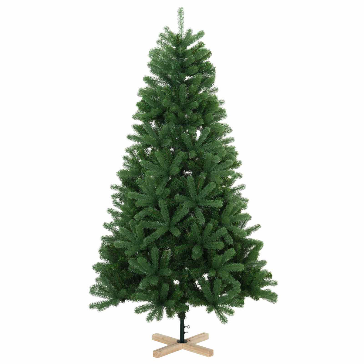 vidaXL Artificial Christmas Tree 120 cm PVC and Solid Pine Wood Green 3