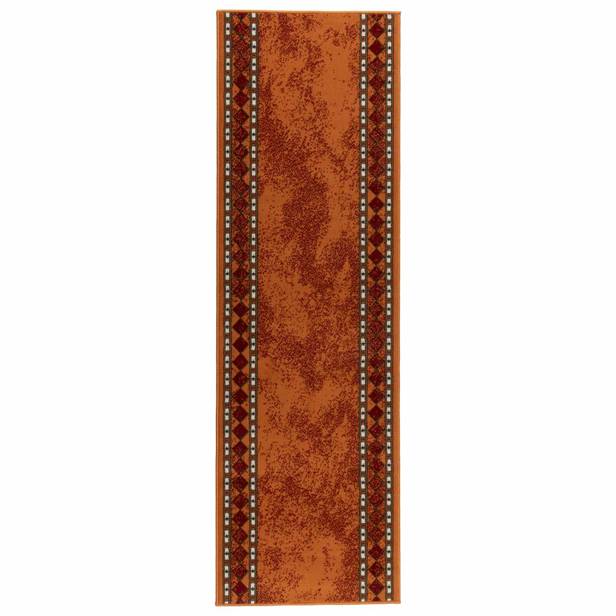 vidaXL Runner Rug FLORNES Woven Orange 67 x 350 cm PP 7 mm 2