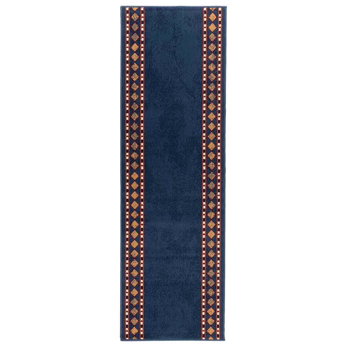 vidaXL Runner Rug FLORNES Woven Blue 80 x 300 cm PP 7 mm 2