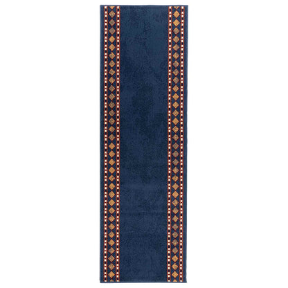 vidaXL Runner Rug FLORNES Woven Blue 100 x 250 cm PP 7 mm 2