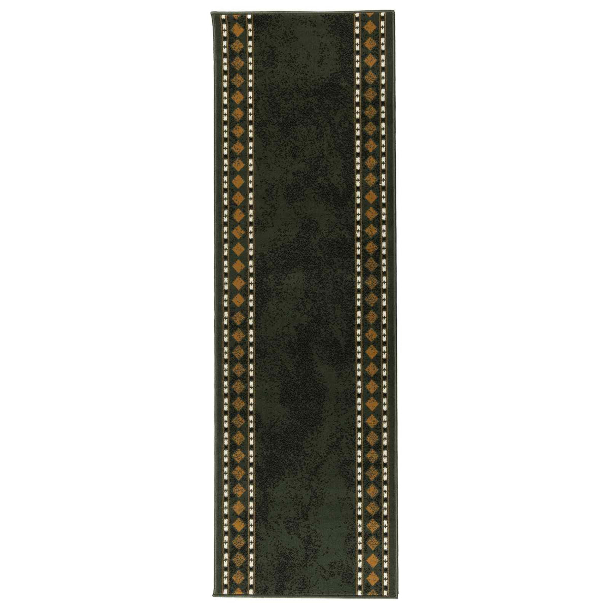 vidaXL Runner Rug FLORNES Woven Green 67 x 400 cm PP 7 mm 2
