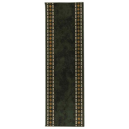 vidaXL Runner Rug FLORNES Woven Green 67 x 400 cm PP 7 mm 2