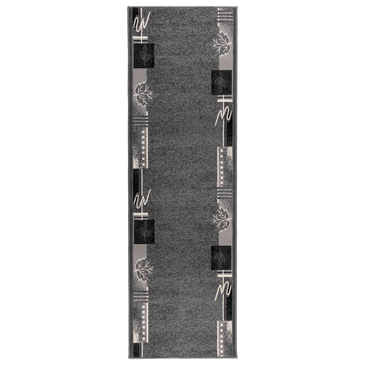 vidaXL Runner Rug FLORNES Woven Grey 67 x 400 cm PP 7 mm 2