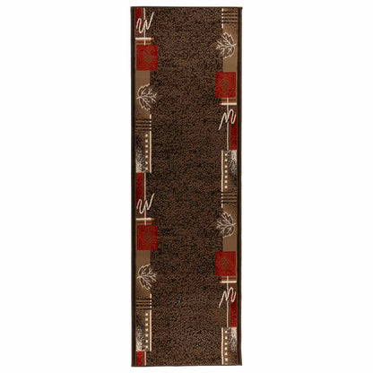 vidaXL Runner Rug FLORNES Woven Brown 67 x 400 cm PP 7 mm 2