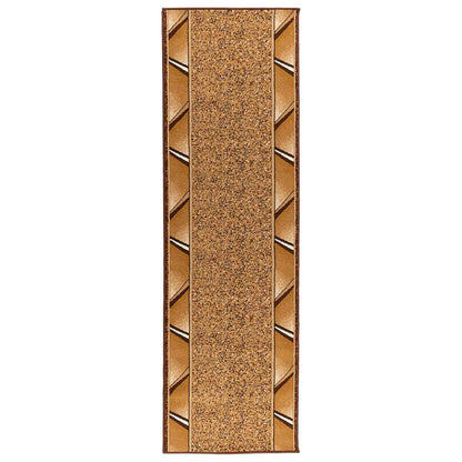 vidaXL Runner Rug FLORNES Woven Ochre 67 x 350 cm PP 7 mm 2
