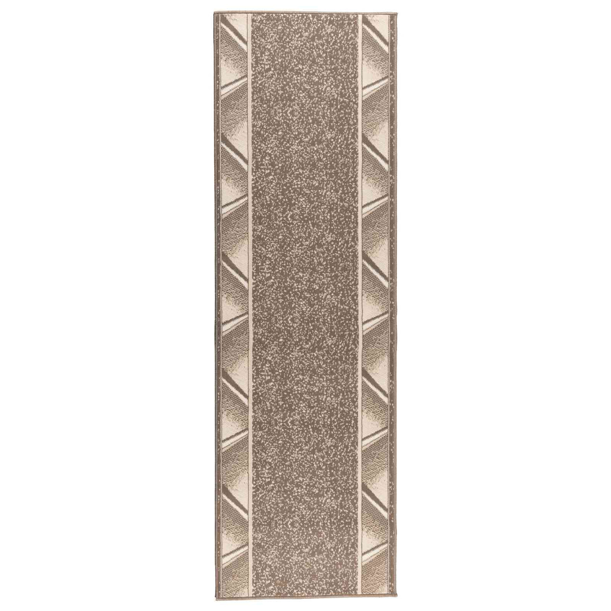 vidaXL Runner Rug FLORNES Woven Taupe 67 x 400 cm PP 7 mm 2