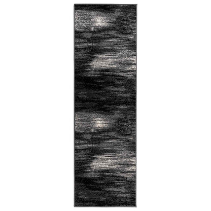 vidaXL Runner Rug FLORNES Woven Black 67 x 350 cm PP 7 mm 2