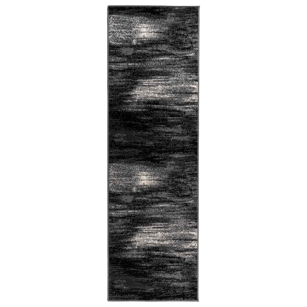 vidaXL Runner Rug FLORNES Woven Black 100 x 250 cm PP 7 mm 2