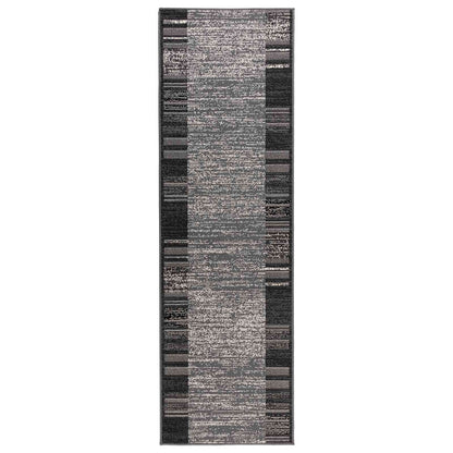 vidaXL Runner Rug FLORNES Woven Grey 67 x 350 cm PP 7 mm 2