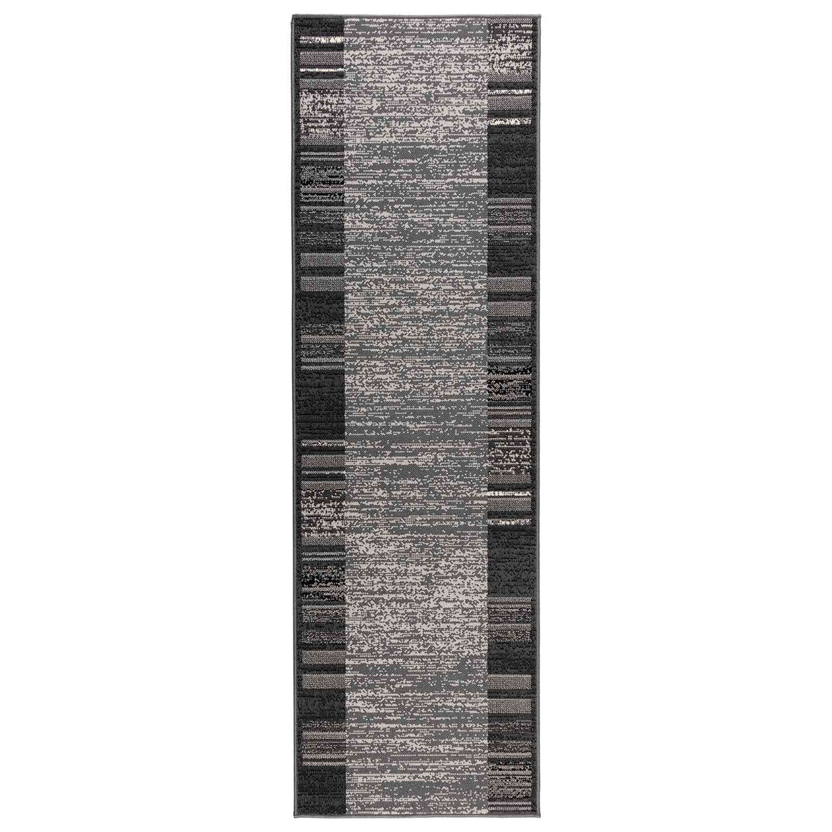 vidaXL Runner Rug FLORNES Woven Grey 100 x 250 cm PP 7 mm 2