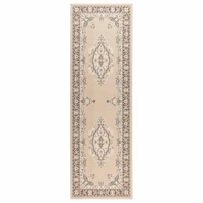 vidaXL Runner Rug FLORNES Woven Ecru 100 x 250 cm PP 7 mm 2