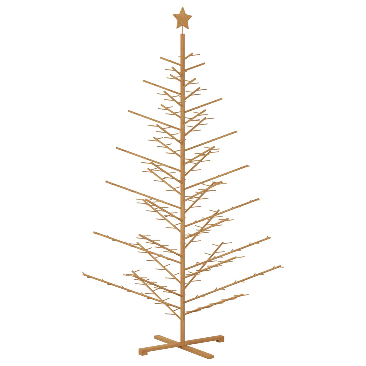 Wooden Christmas Tree KOTKA Bamboo and Solid Pine Wood Brown 240 cm