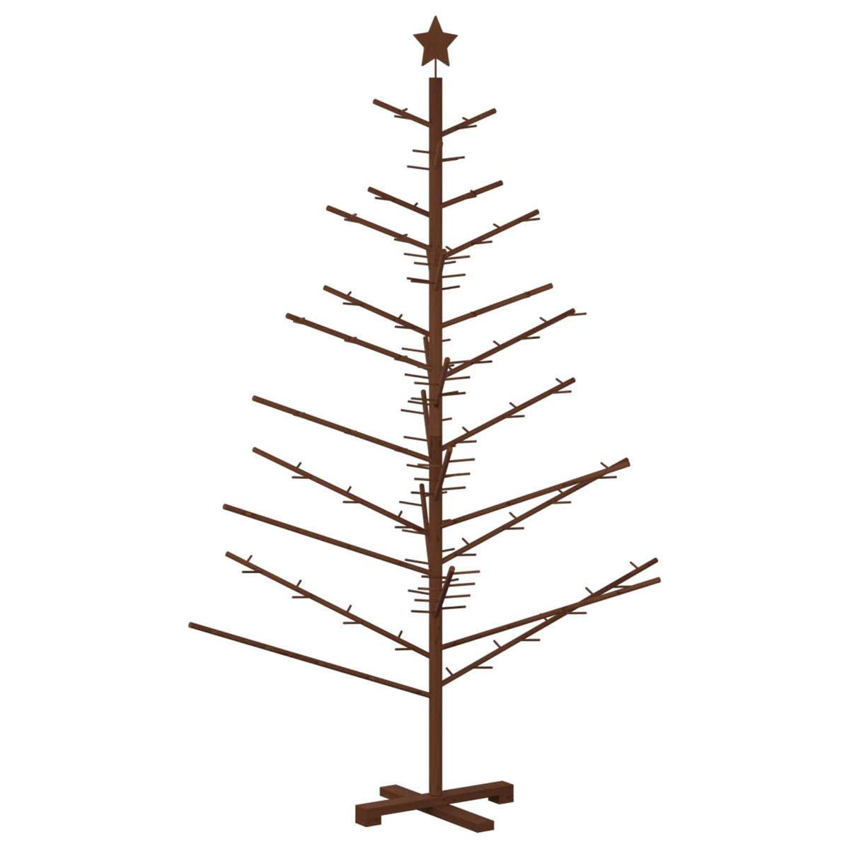 Wooden Christmas Tree KOTKA Bamboo and Solid Pine Wood Dark brown 180 cm