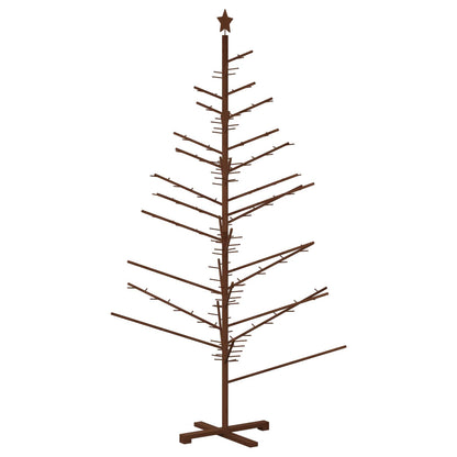 Wooden Christmas Tree KOTKA Bamboo and Solid Pine Wood Dark brown 210 cm