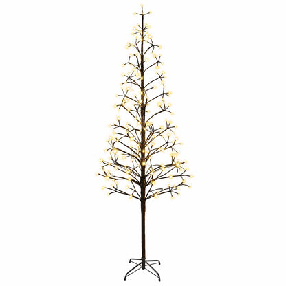 vidaXL LED String Christmas Tree Black 47 x 210 cm Steel 228 LEDs 2