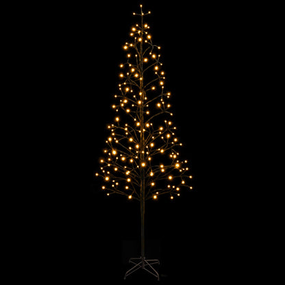 vidaXL LED String Christmas Tree Black 47 x 210 cm Steel 228 LEDs 4