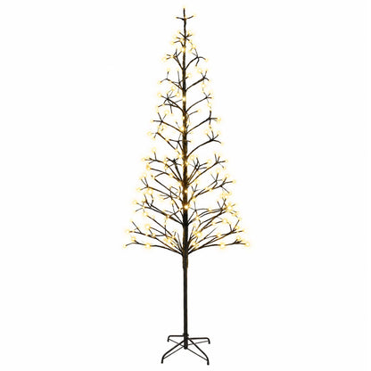 vidaXL LED String Christmas Tree Black 240 cm Steel 268 LEDs 2