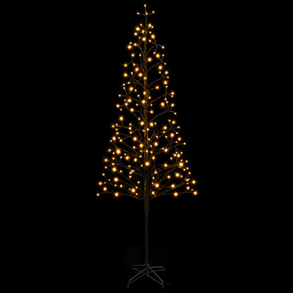 vidaXL LED String Christmas Tree Black 240 cm Steel 268 LEDs 4