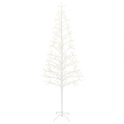 vidaXL LED String Christmas Tree White 210 cm Steel 228 LEDs 2