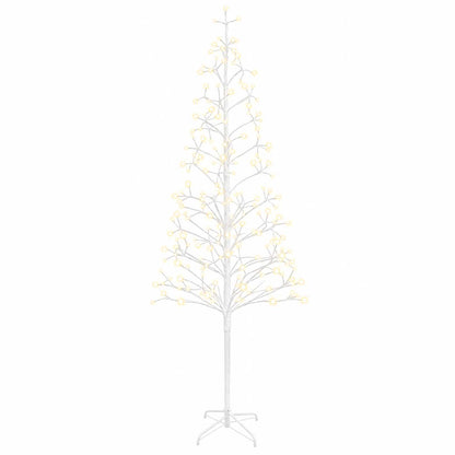 LED String Christmas Tree Black 47 x Steel 228 LEDs White (warm white) 240 cm