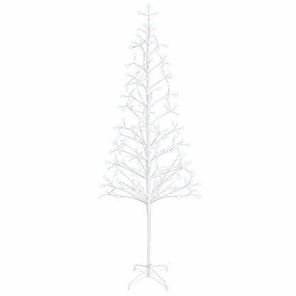 LED String Christmas Tree Black 47 x Steel 228 LEDs White (cold white) 240 cm