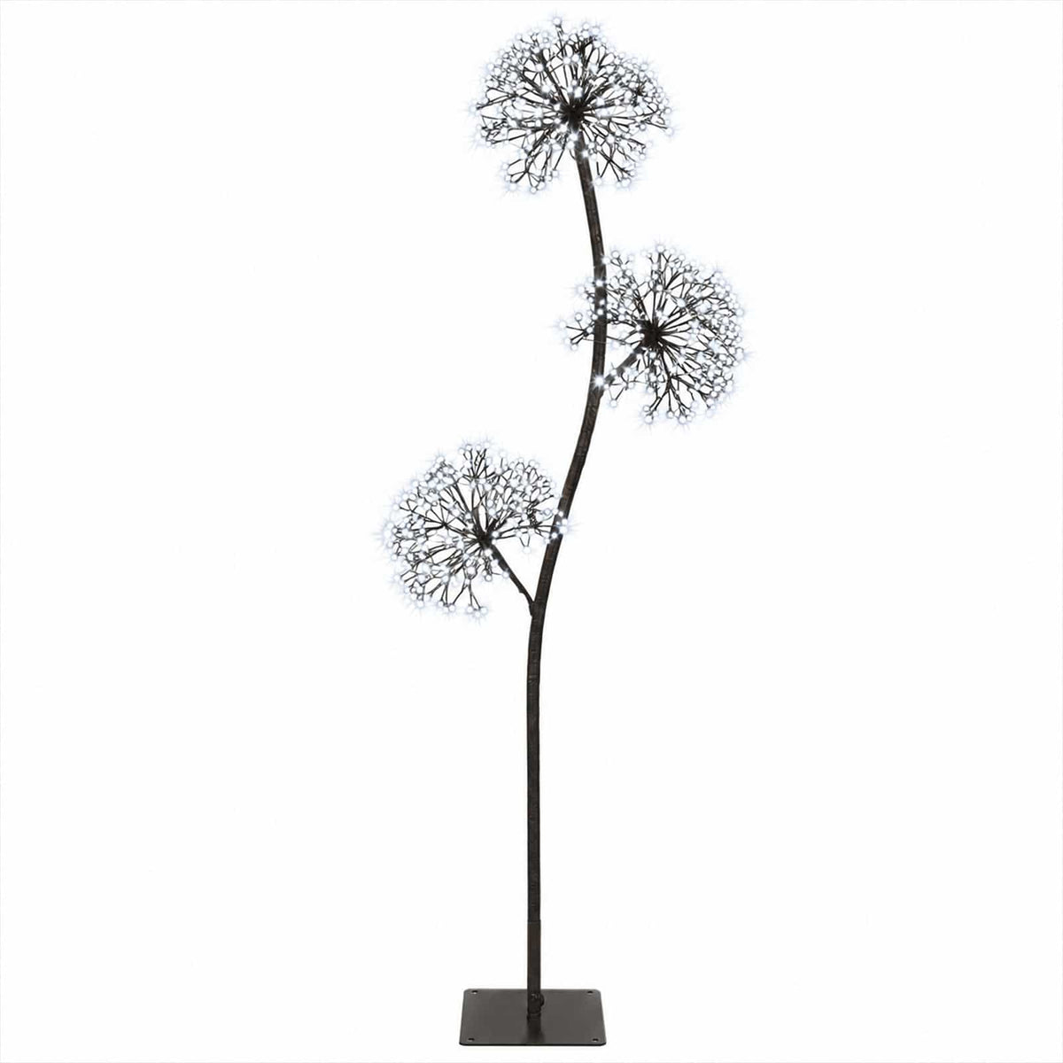 S-Shape LED Christmas Tree Black 18 x 18 x Steel Black (cold white) 120 cm
