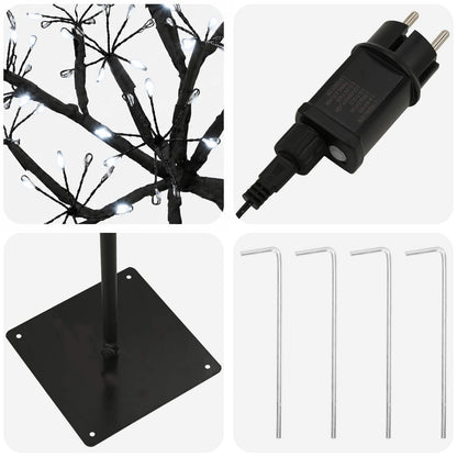 vidaXL S-Shape LED Christmas Tree Black 18 x 18 x 150 cm Steel 5