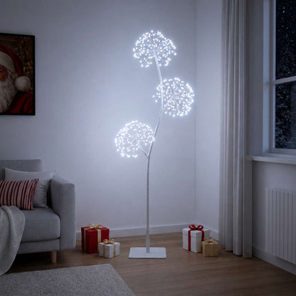 S-Shape LED Christmas Tree Black 18 x 18 x Steel White (cold white) 120 cm