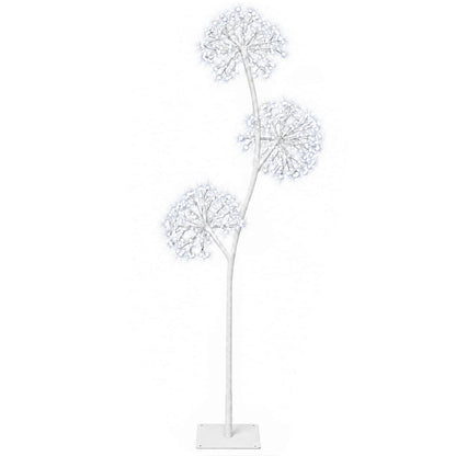 S-Shape LED Christmas Tree Black 18 x 18 x Steel White (cold white) 120 cm