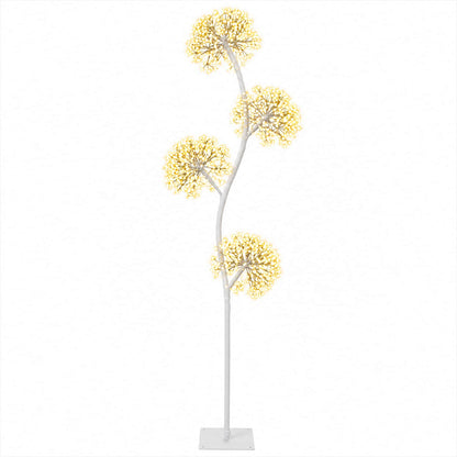 S-Shape LED Christmas Tree Black 18 x 18 x Steel White (warm white) 150 cm