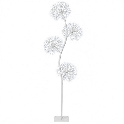 vidaXL S-Shape LED Christmas Tree White 18 x 18 x 150 cm Steel 2