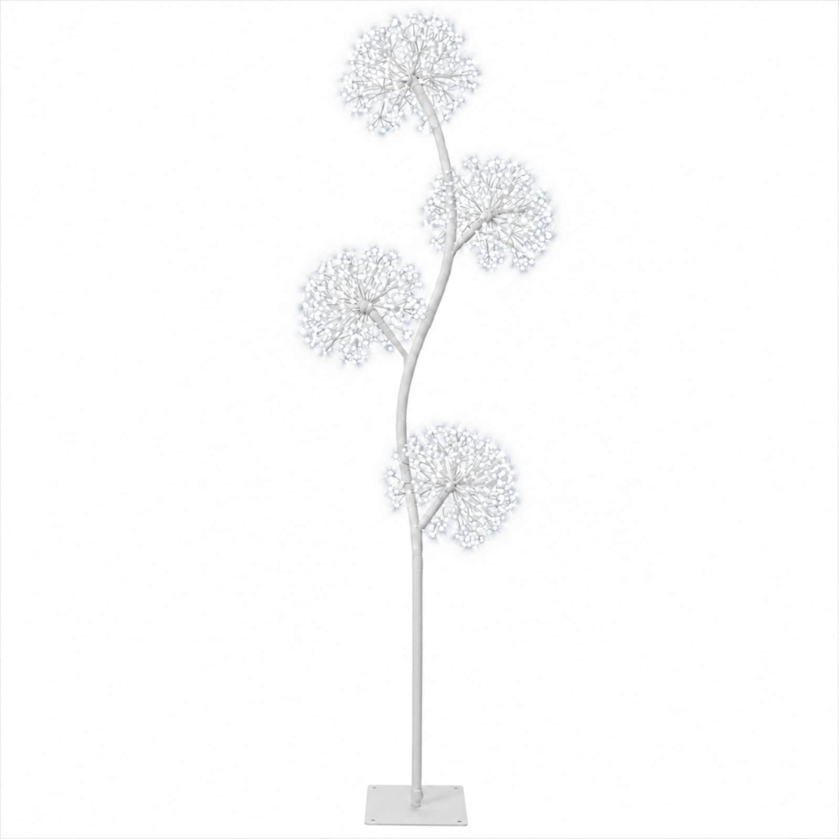 S-Shape LED Christmas Tree Black 18 x 18 x Steel White (cold white) 150 cm