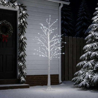 Birch Christmas Tree White 22 x 22 x Plastic 174 LEDs 180 cm Cold white