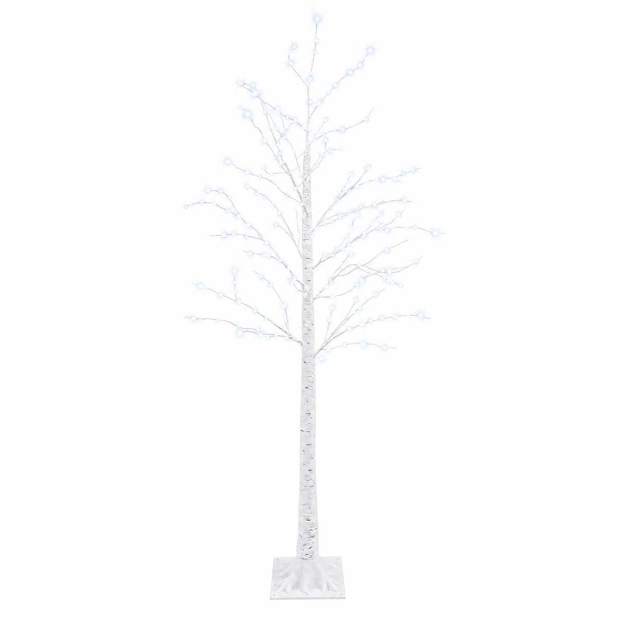 Birch Christmas Tree White 22 x 22 x Plastic 174 LEDs 180 cm Cold white