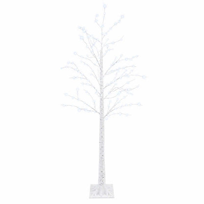Birch Christmas Tree White 22 x 22 x Plastic 174 LEDs 180 cm Cold white
