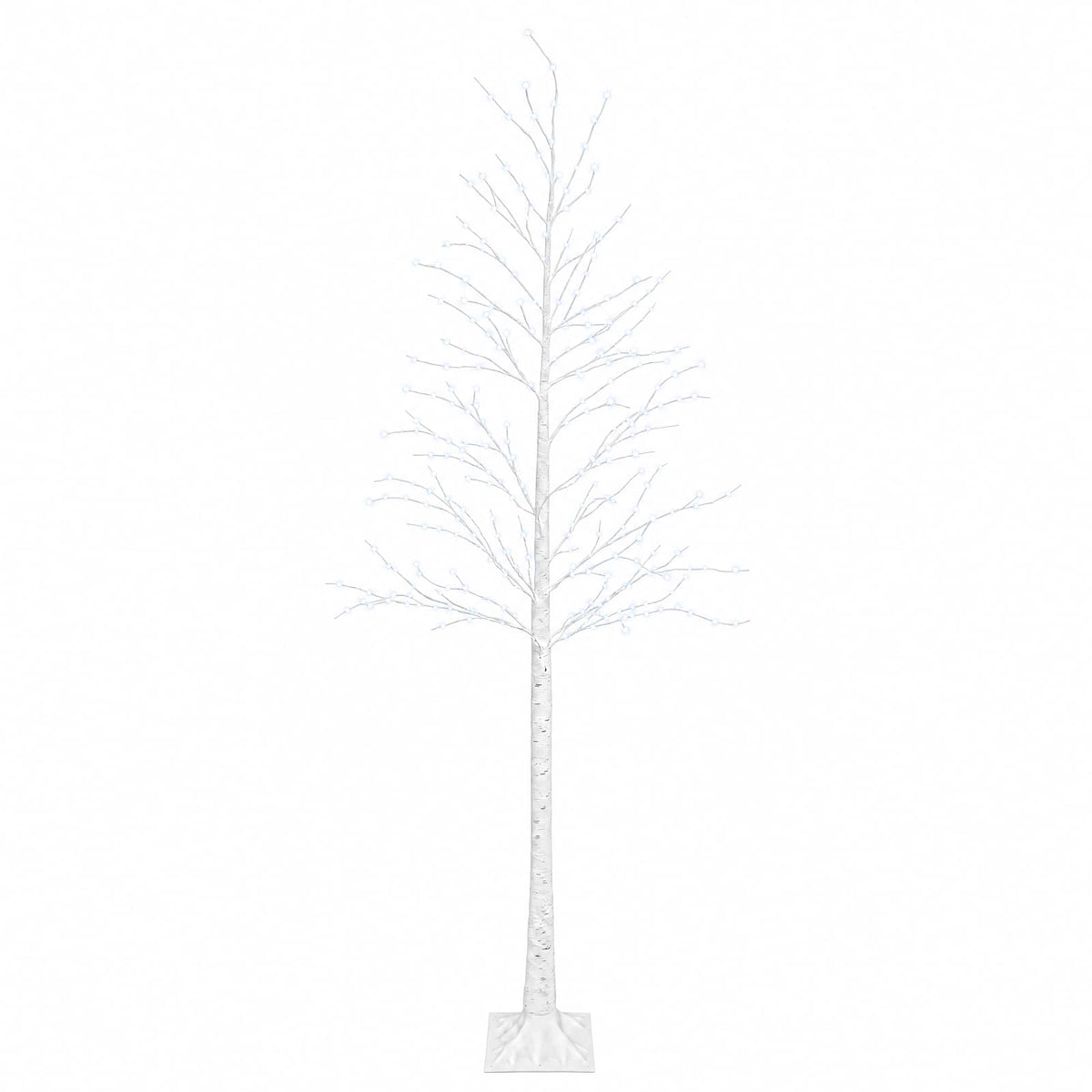 Birch Christmas Tree White 22 x 22 x Plastic 174 LEDs 240 cm Cold white