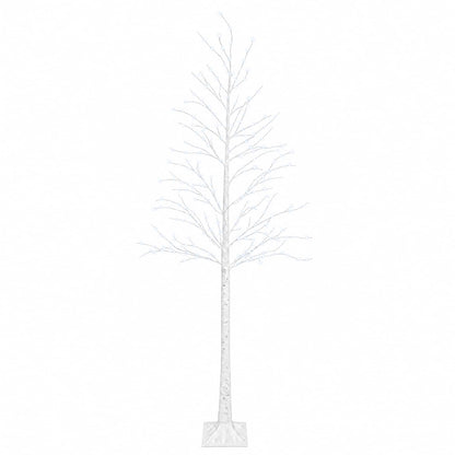 Birch Christmas Tree White 22 x 22 x Plastic 174 LEDs 240 cm Cold white