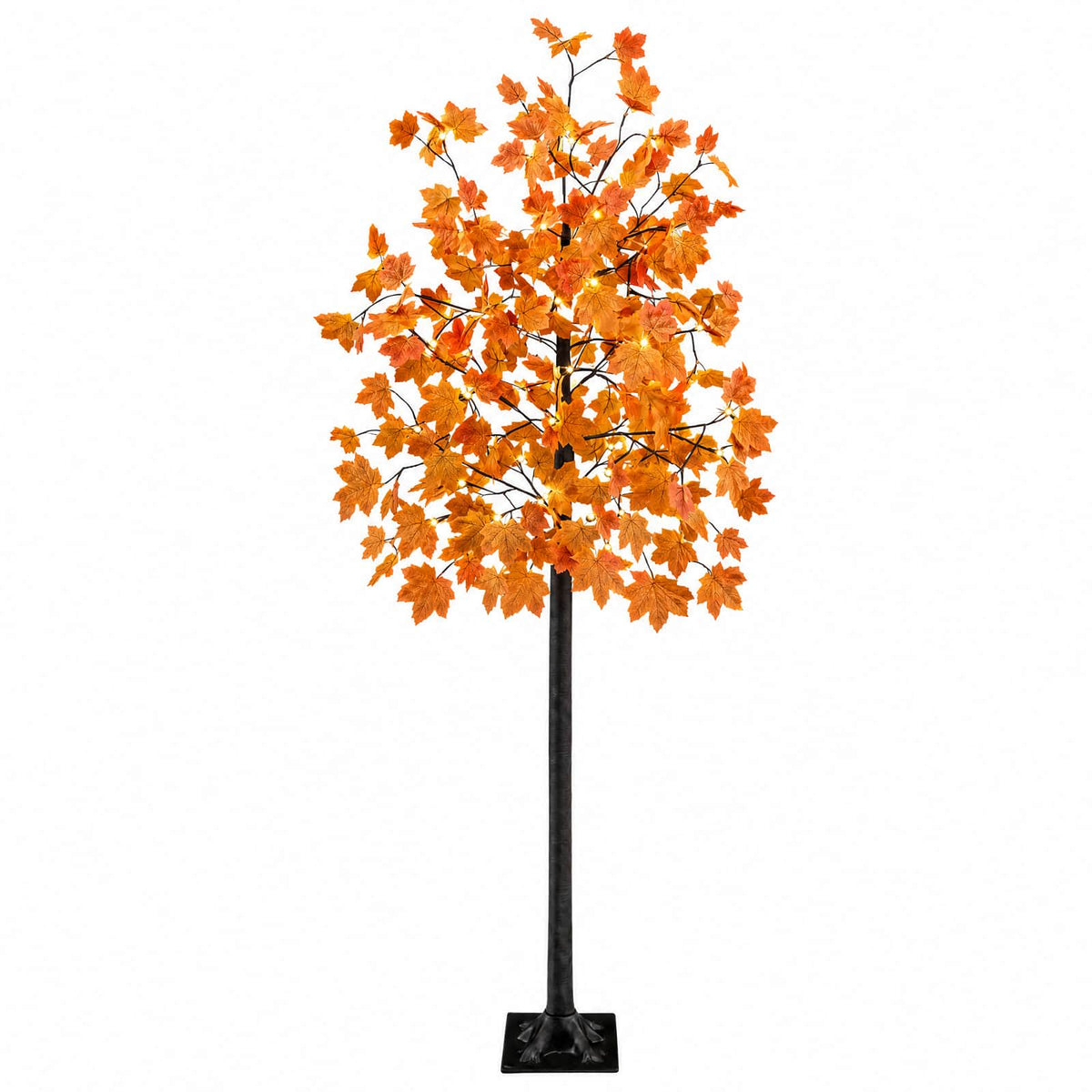 vidaXL LED Maple Christmas Tree Brown 210 cm Plastic 144 LEDs 2