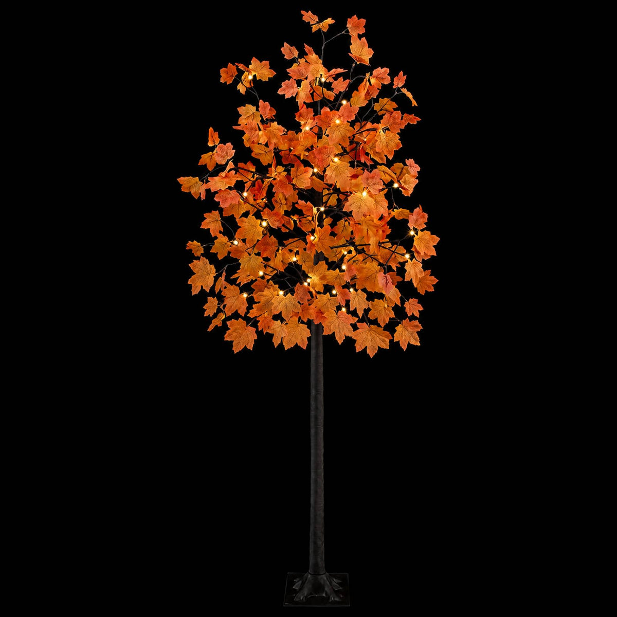 vidaXL LED Maple Christmas Tree Brown 210 cm Plastic 144 LEDs 4
