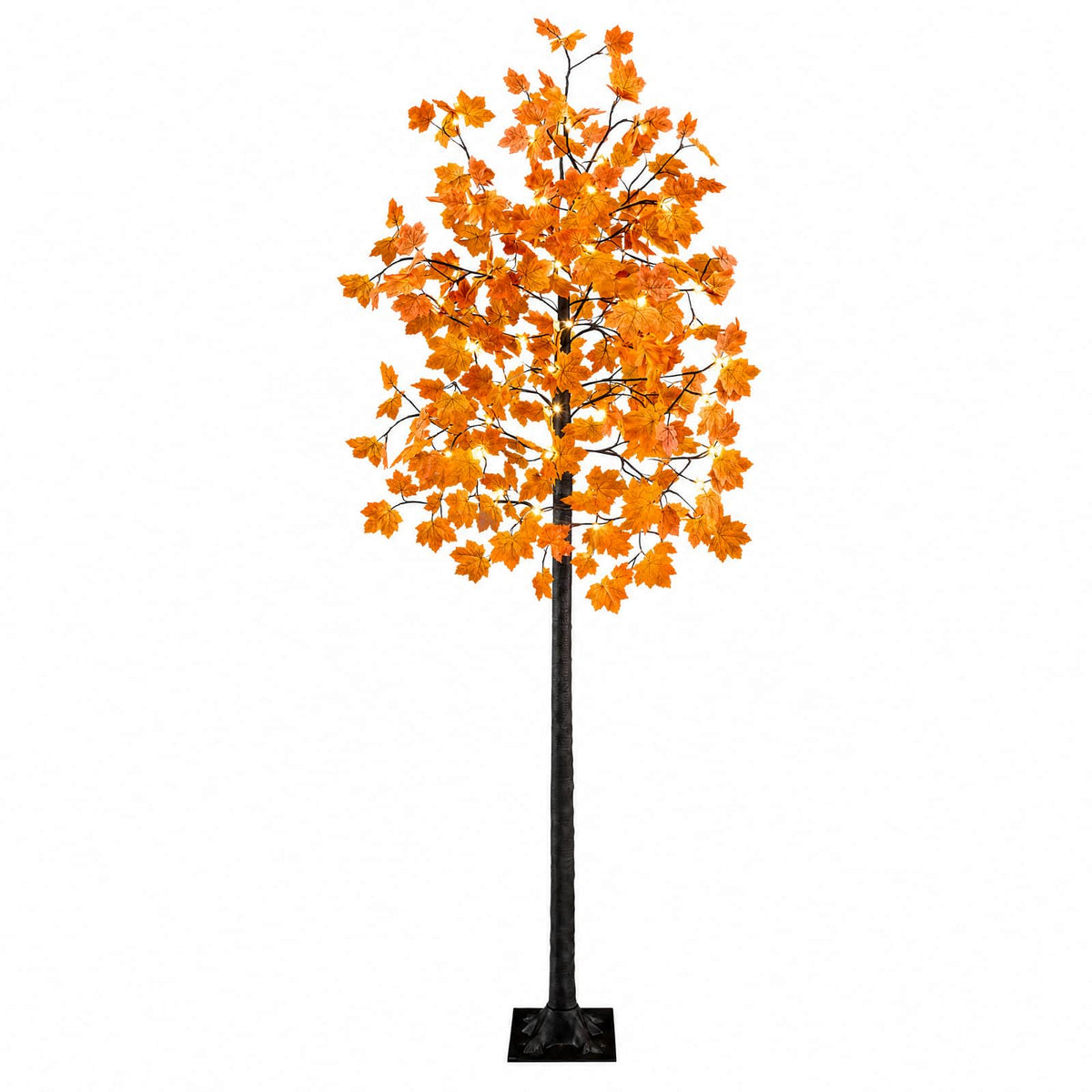 vidaXL LED Maple Christmas Tree Brown 240 cm Plastic 192 LEDs 2