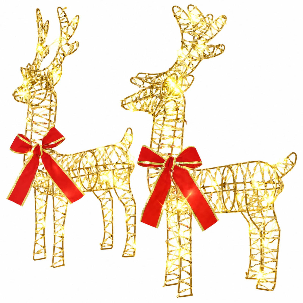 vidaXL Christmas Reindeer with sleigh 5 pcs 240 LEDs Warm White 4